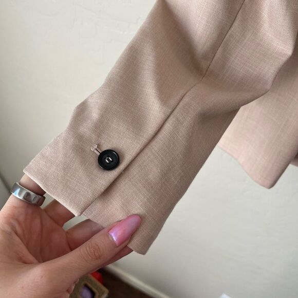 Zara Heathered Tailor Pocketed Button Up Relaxed Lined Blazer Size 4 NEW - Picture 3 of 8